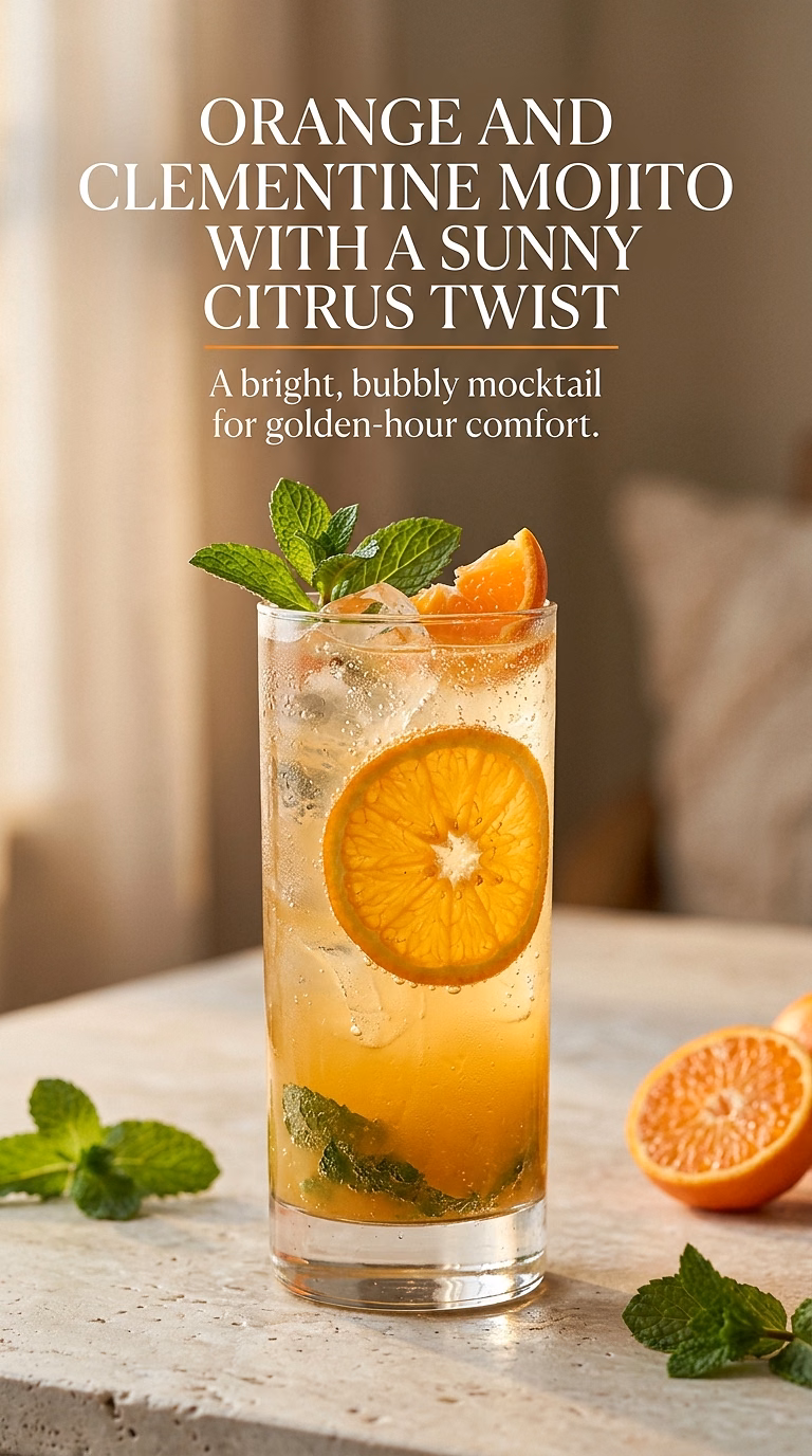 Orange And Clementine Mojito With A Sunny Citrus Twist