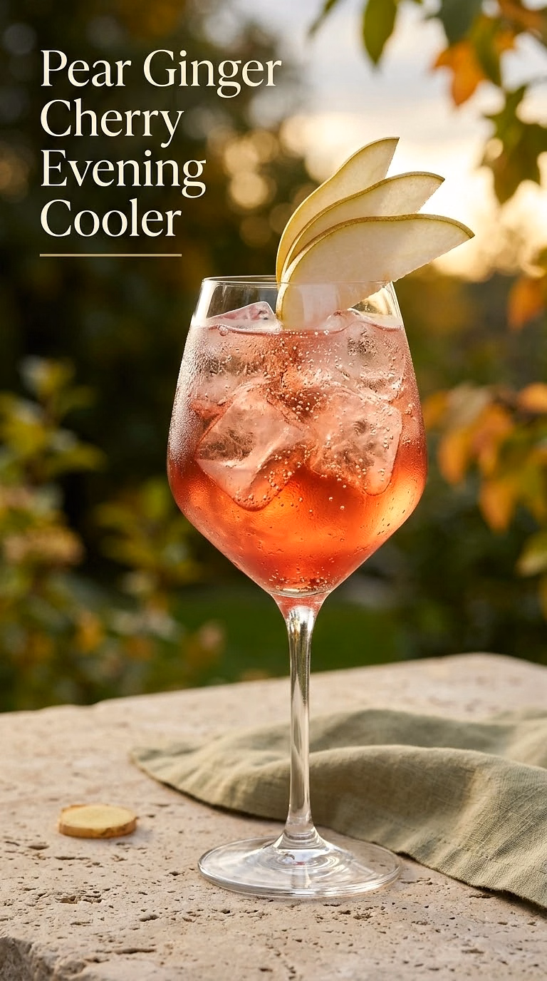 Pear Ginger Cherry Evening Cooler