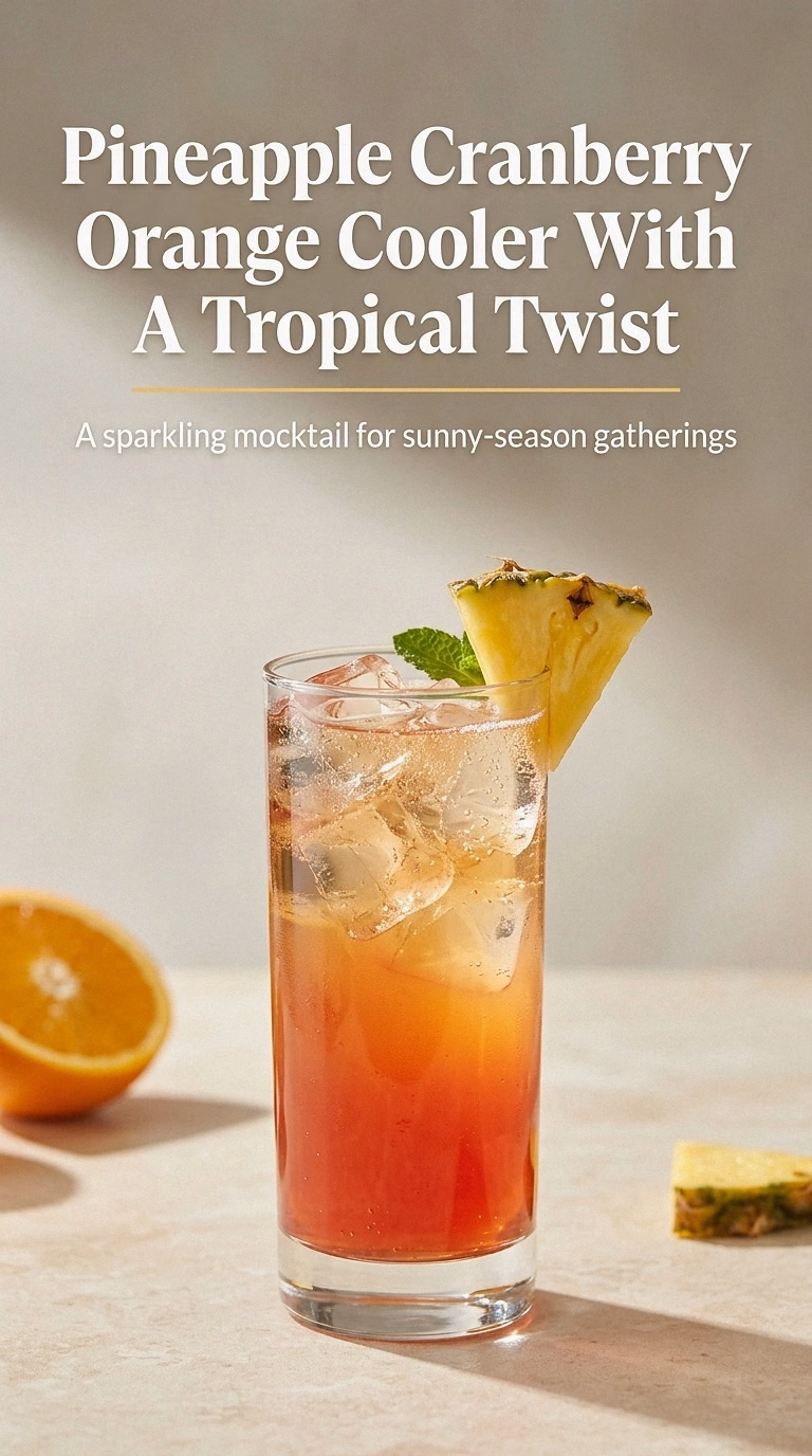Pineapple Cranberry Orange Cooler With A Tropical Twist