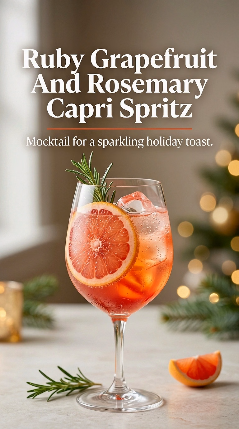 Ruby Grapefruit And Rosemary Capri Spritz