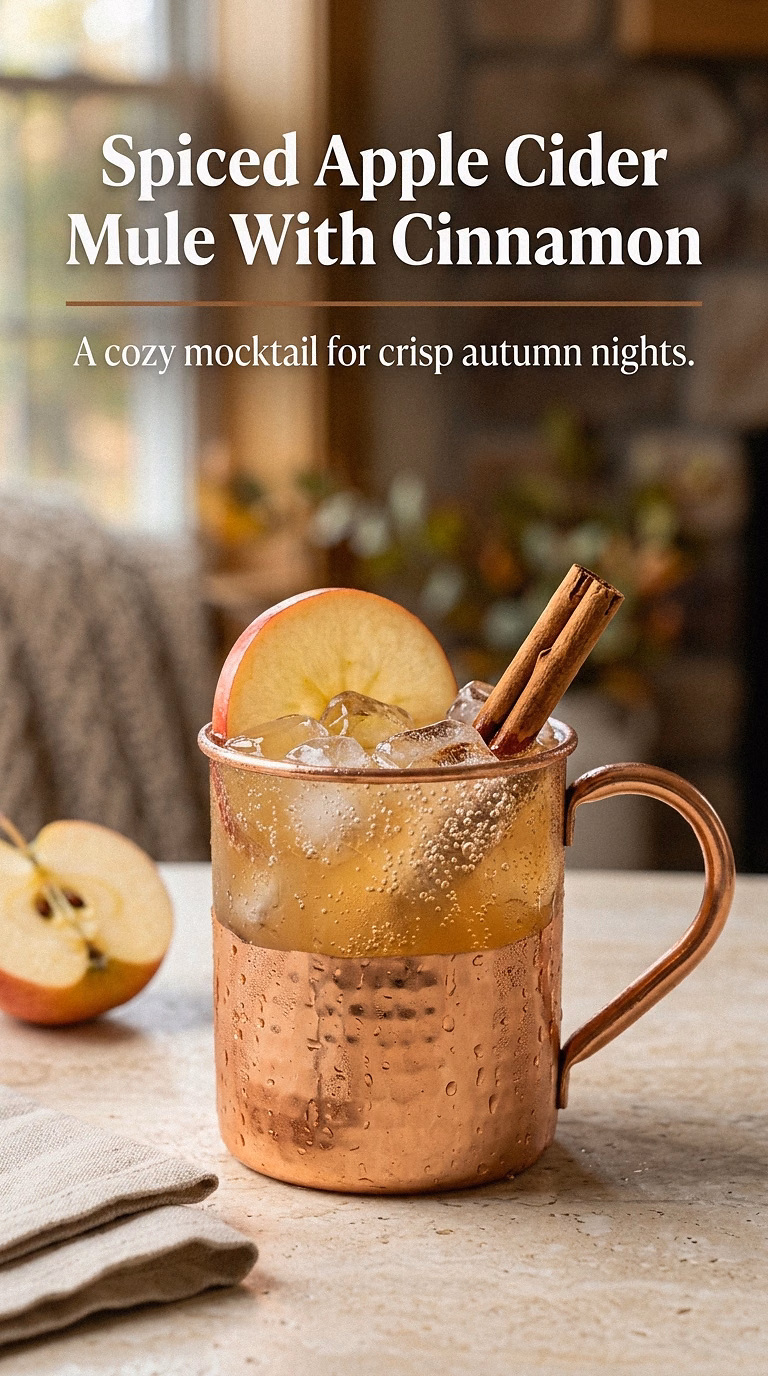 Spiced Apple Cider Mule With Cinnamon