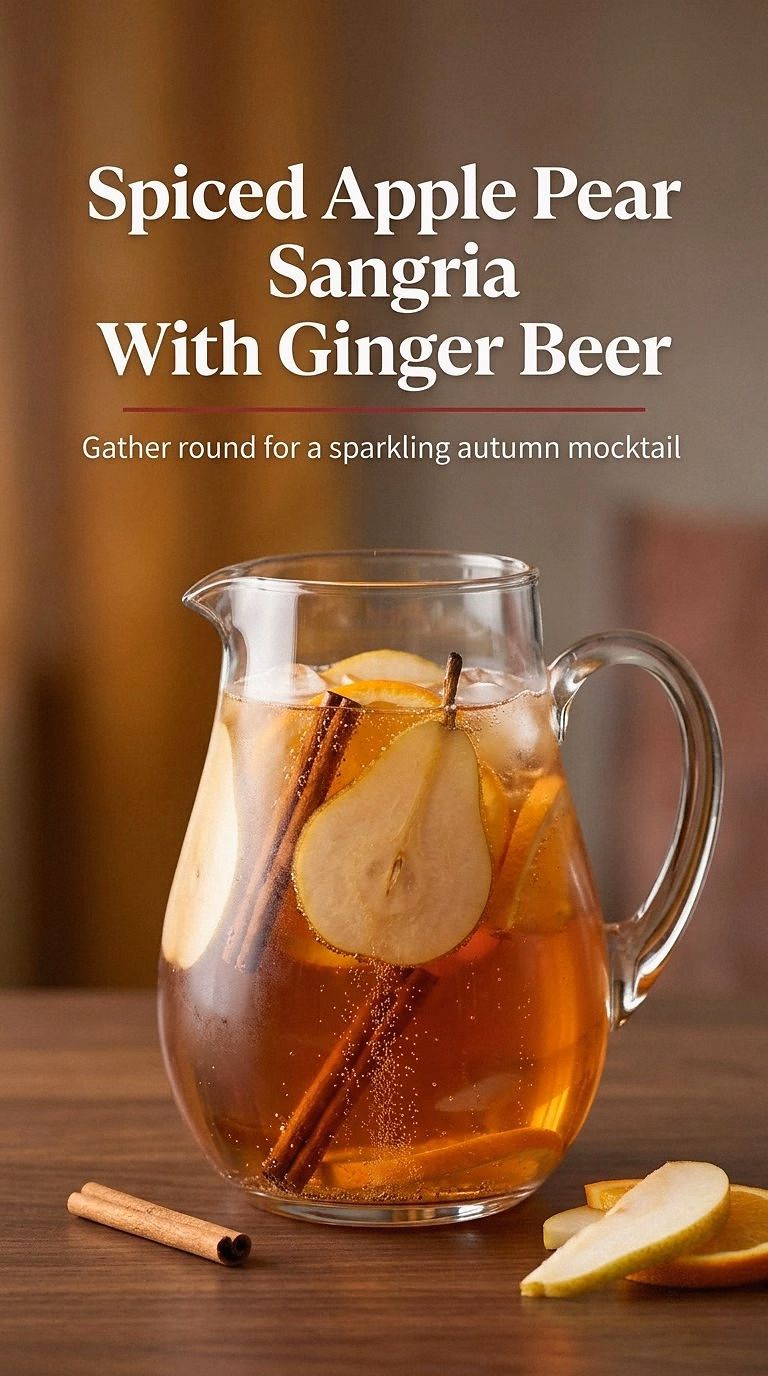 Spiced Apple Pear Sangria With Ginger Beer