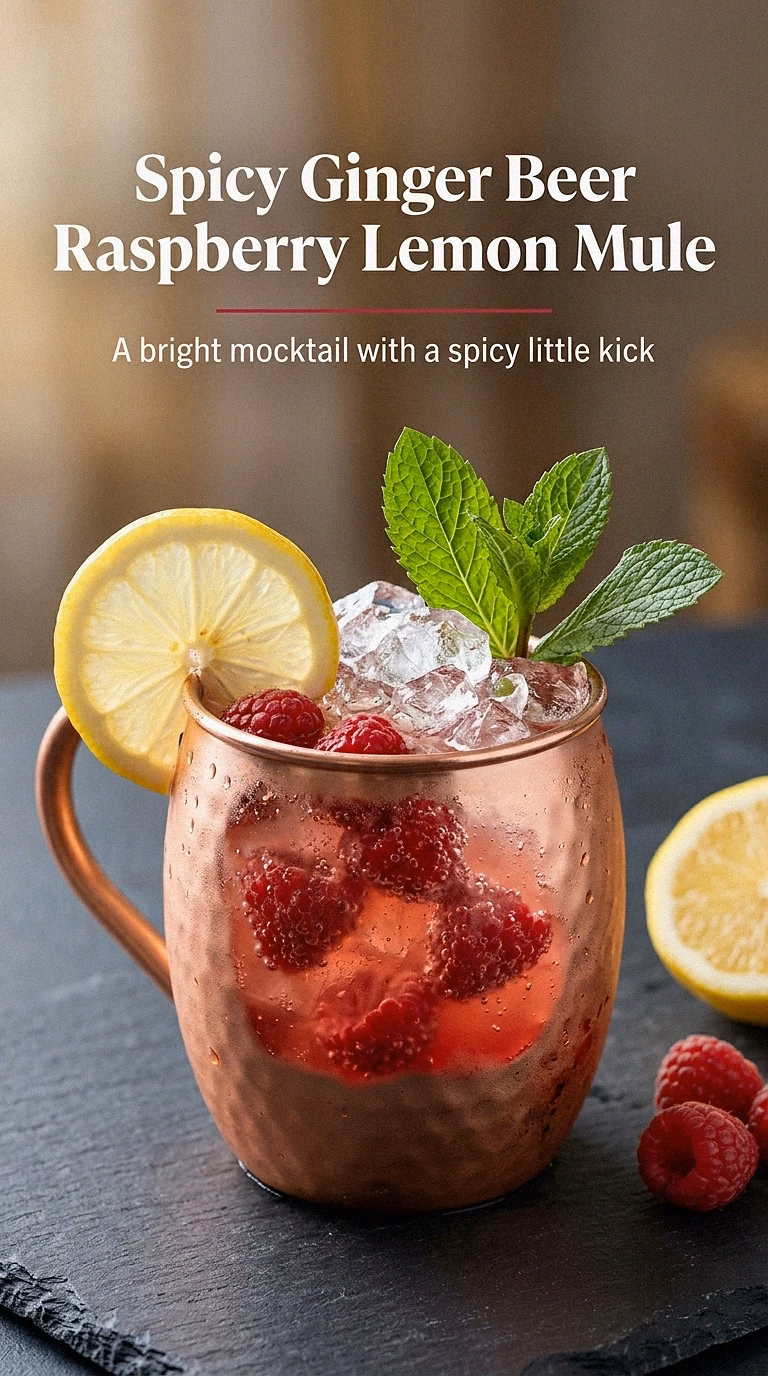 Spicy Ginger Beer Raspberry Lemon Mule