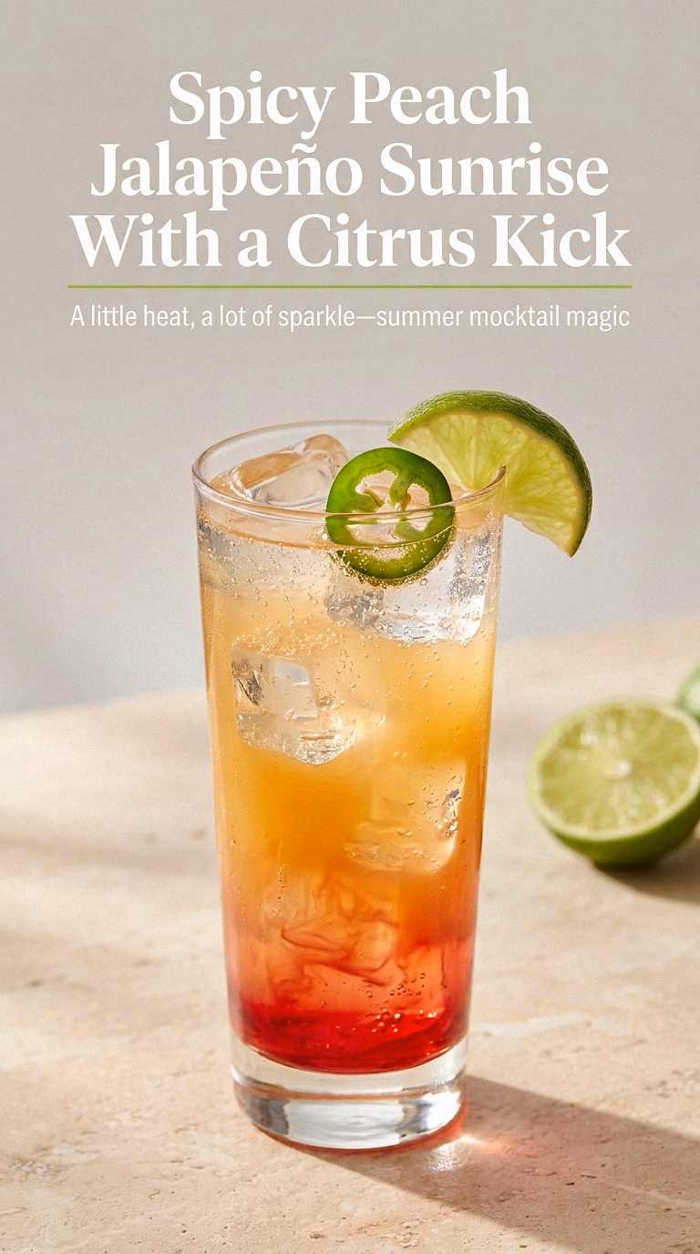 Spicy Peach Jalapeño Sunrise With a Citrus Kick