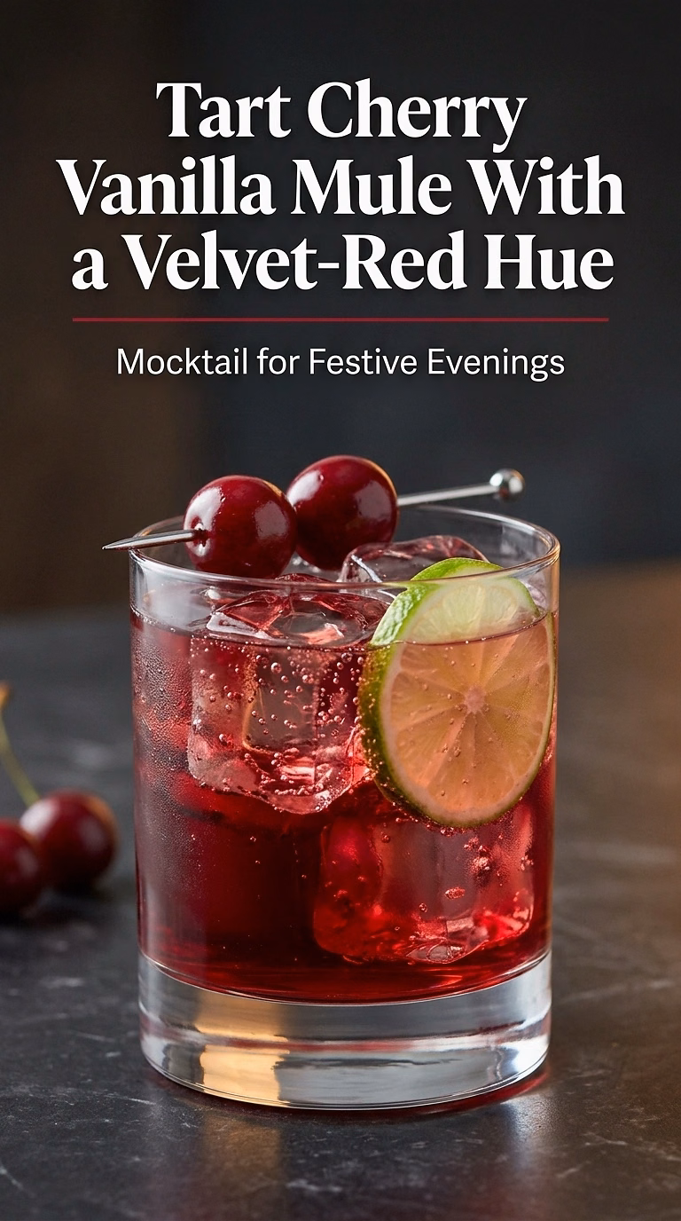 Tart Cherry Vanilla Mule With a Velvet-Red Hue