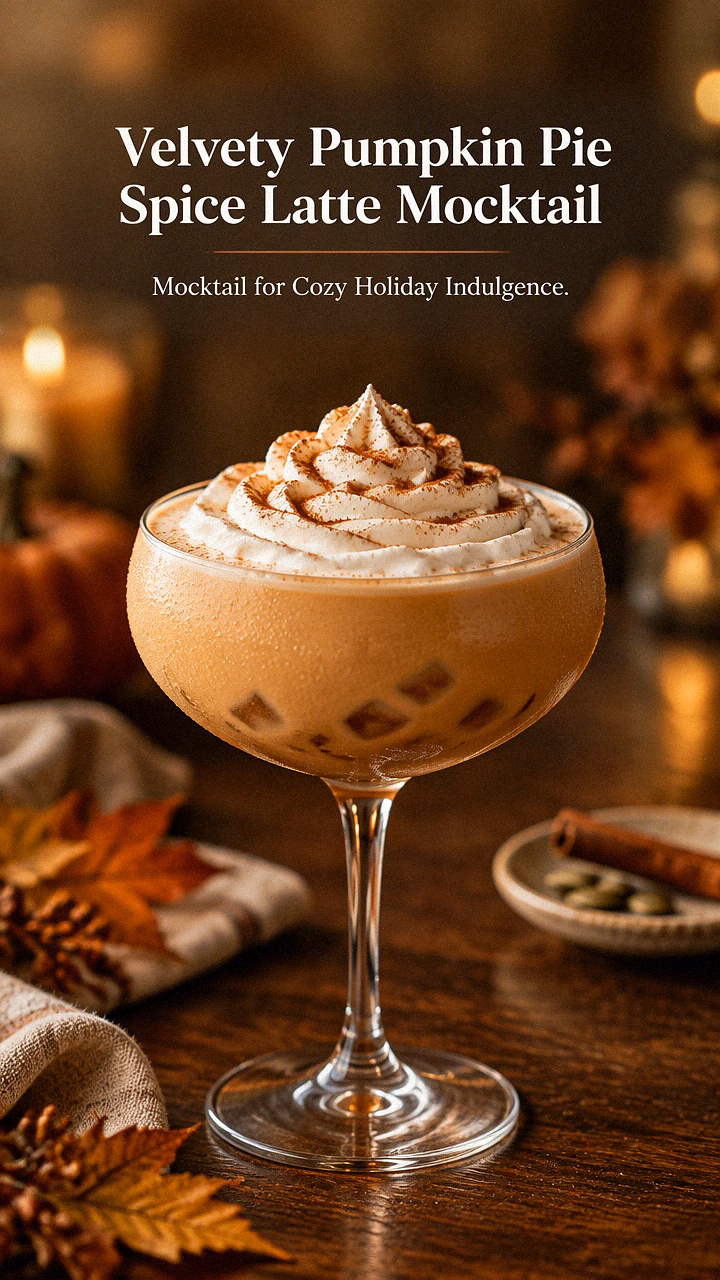 Velvety Pumpkin Pie Spice Latte Mocktail