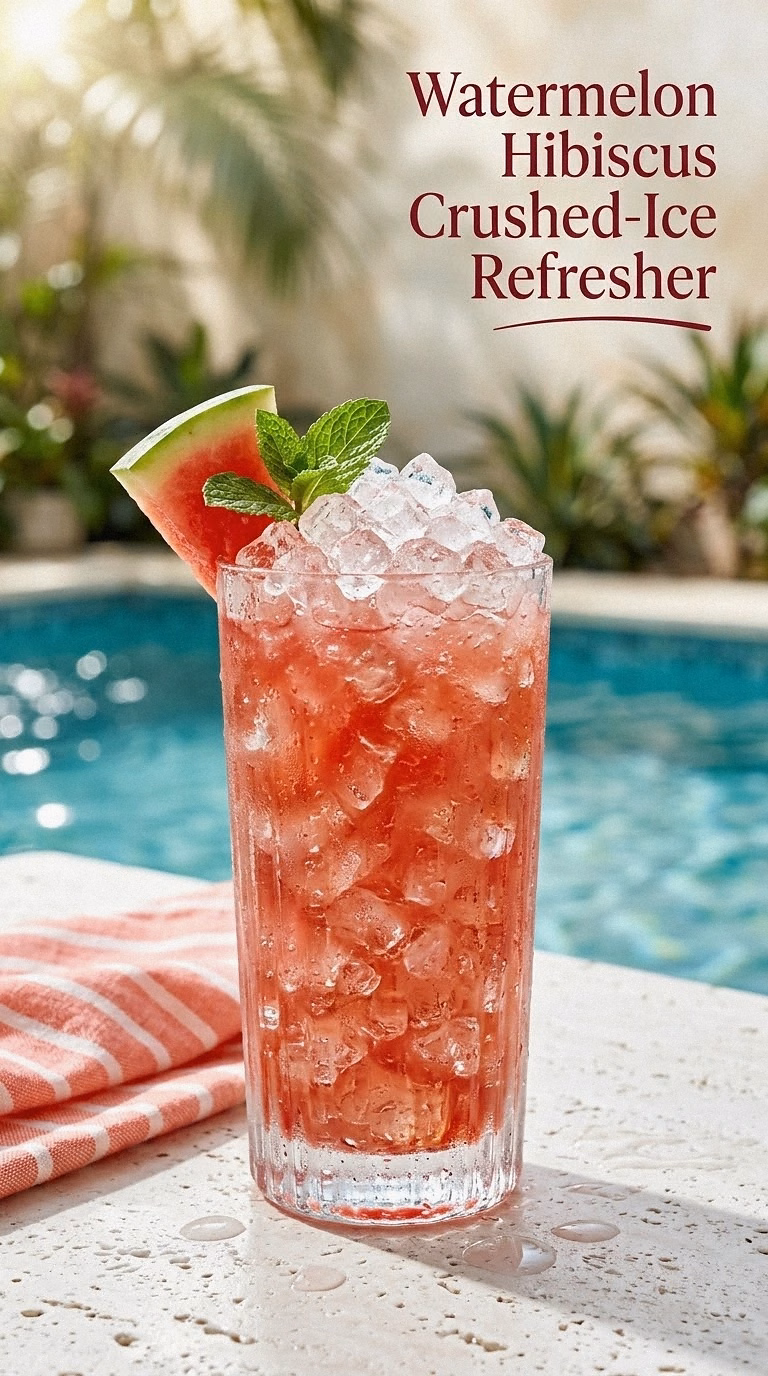 Watermelon Hibiscus Crushed-Ice Refresher