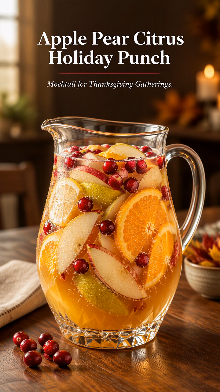 Apple Pear Citrus Holiday Punch