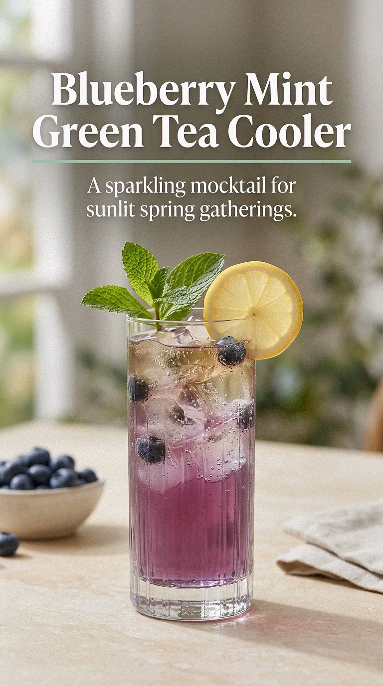 Blueberry Mint Green Tea Cooler