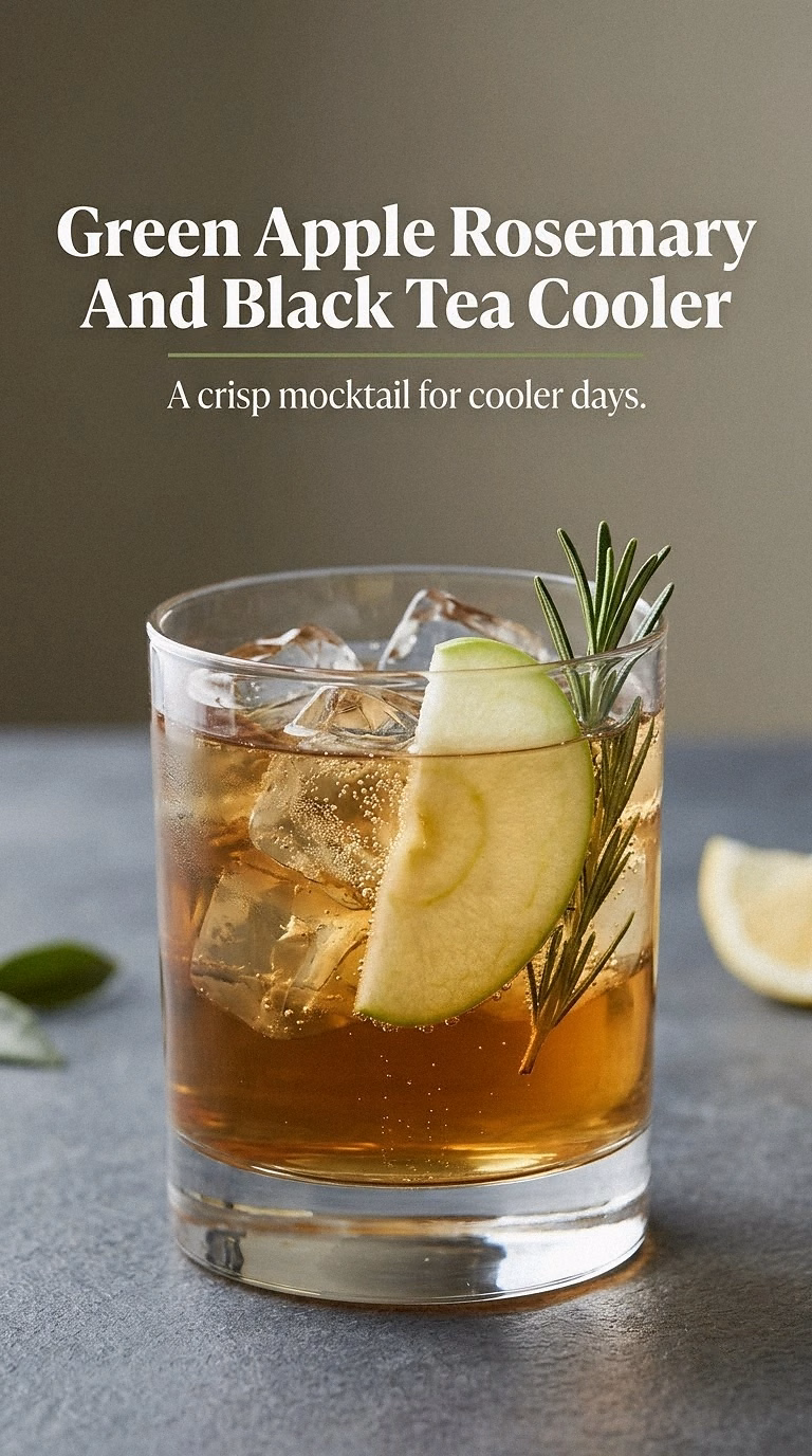 Green Apple Rosemary And Black Tea Cooler