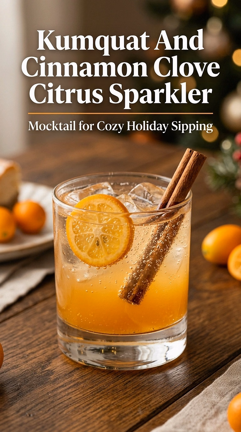 Kumquat And Cinnamon Clove Citrus Sparkler