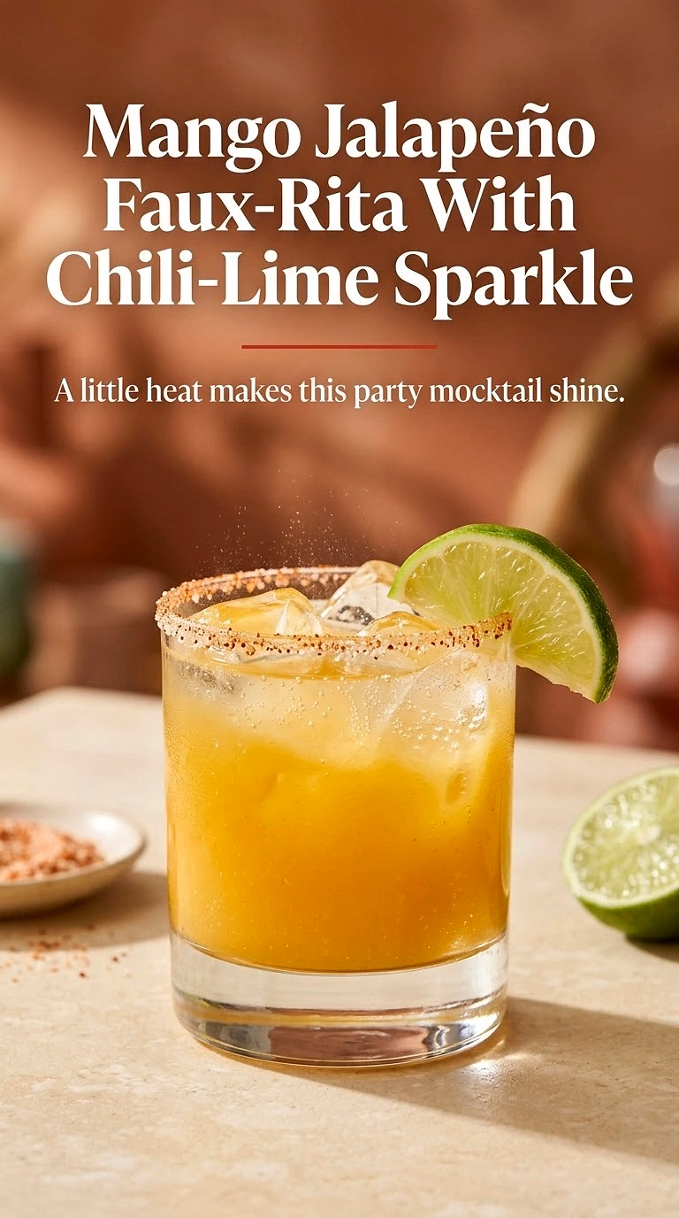 Mango Jalapeño Faux-Rita With Chili-Lime Sparkle