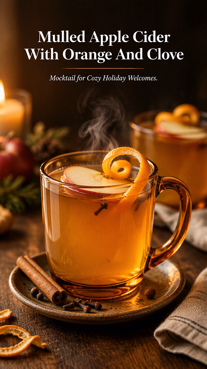 Mulled Apple Cider With Orange And Clove