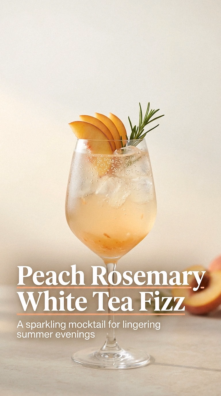 Peach Rosemary White Tea Fizz