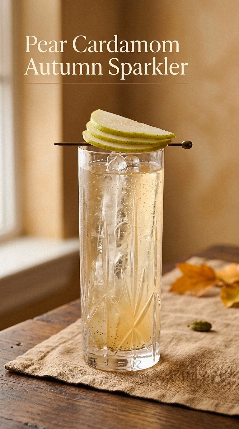 Pear Cardamom Autumn Sparkler