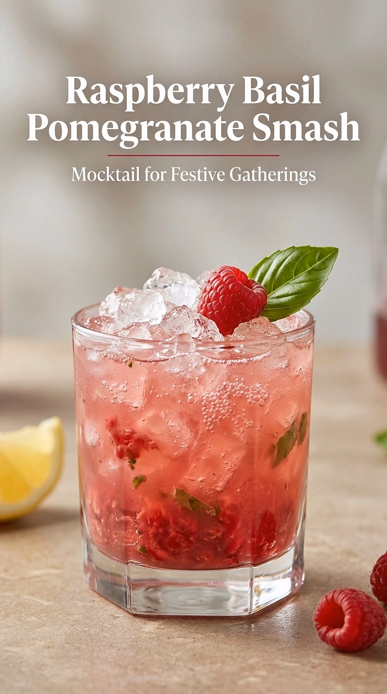 Raspberry Basil Pomegranate Smash