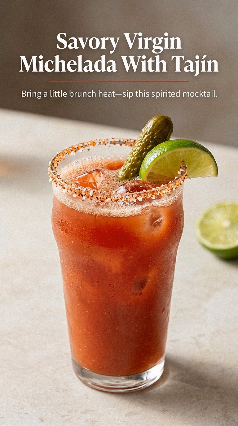 Savory Virgin Michelada With Tajín