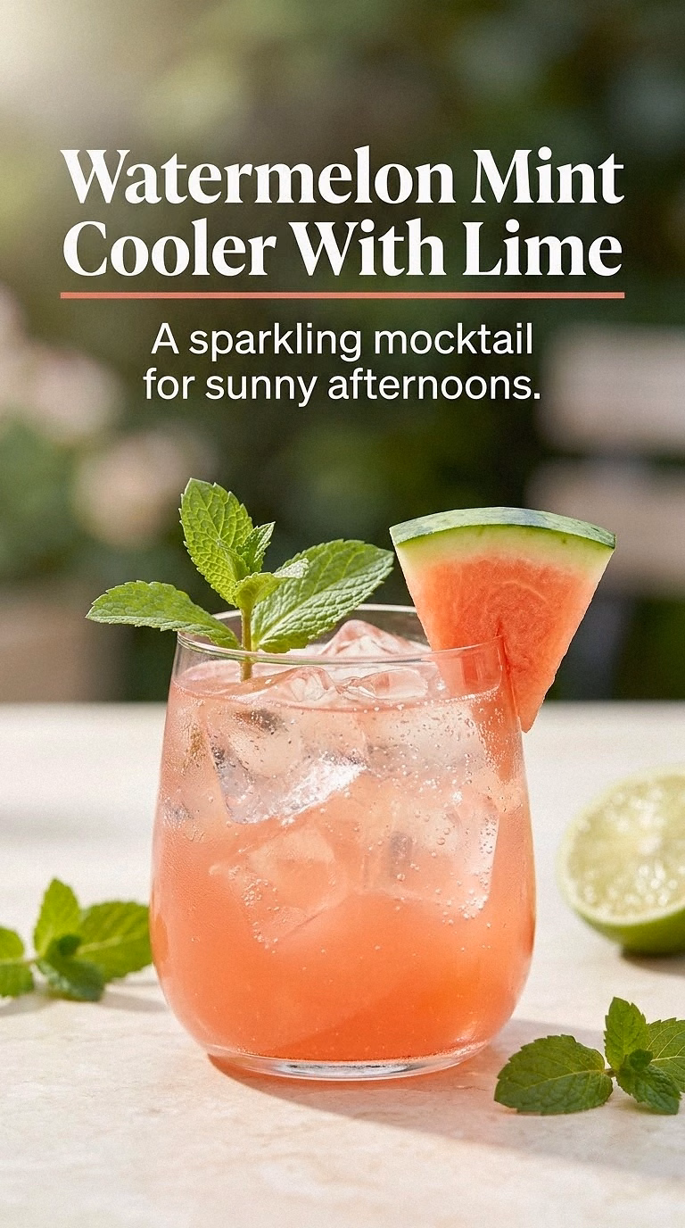 Watermelon Mint Cooler With Lime