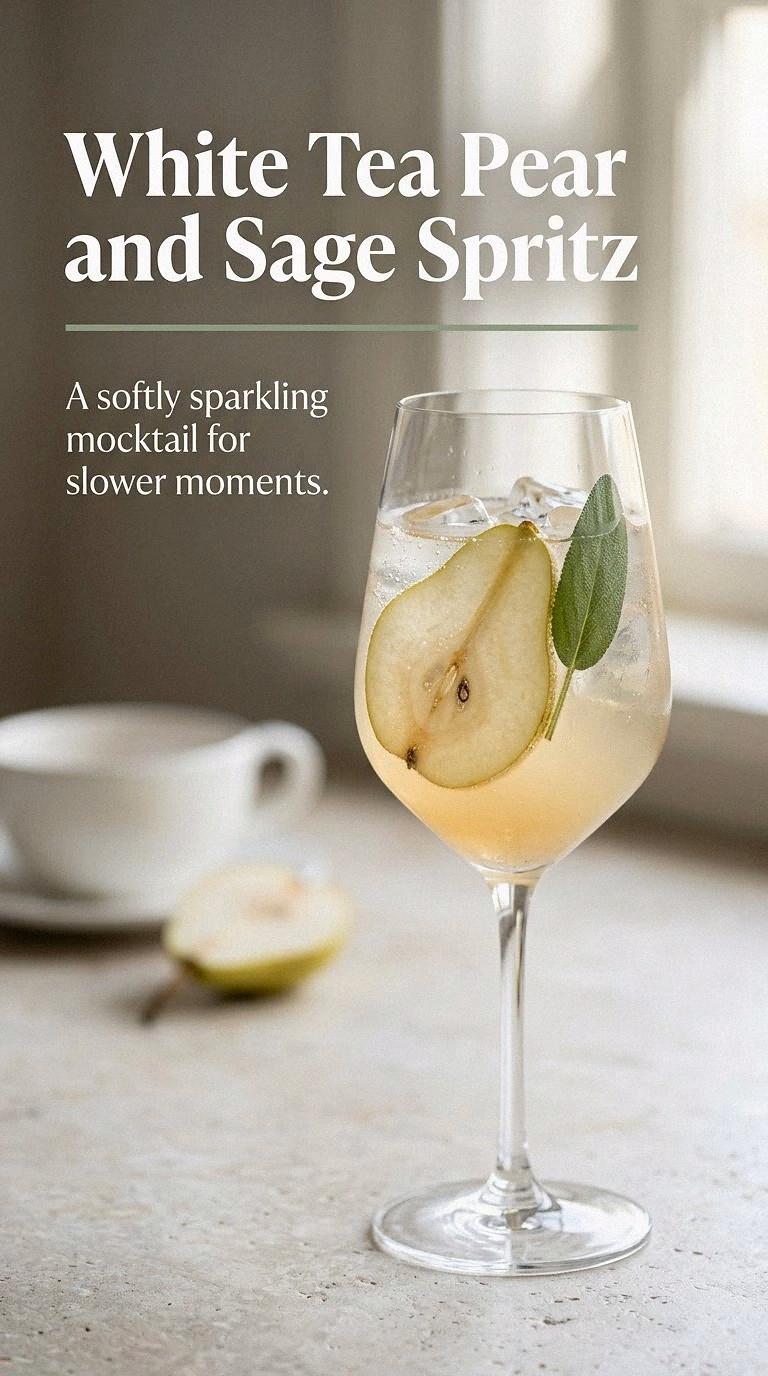 White Tea Pear and Sage Spritz