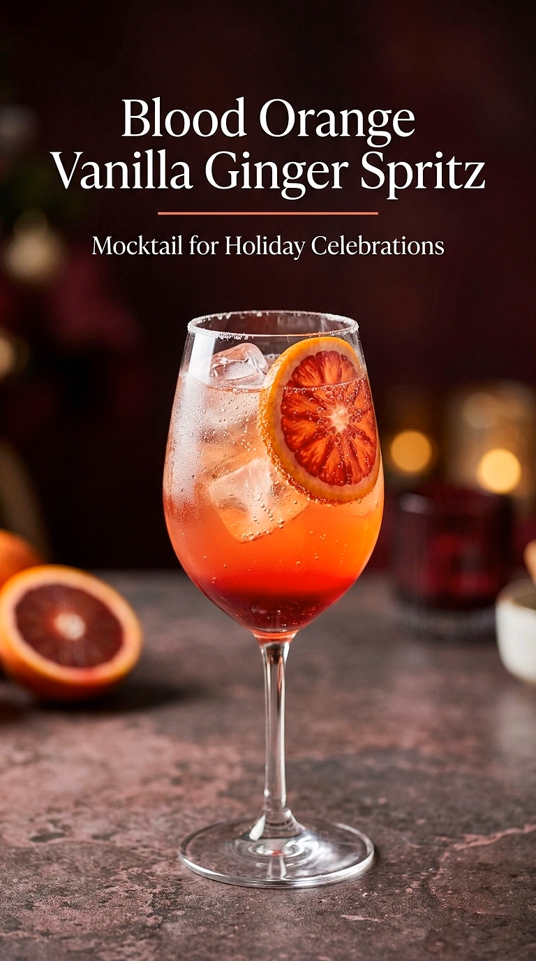 Blood Orange Vanilla Ginger Spritz