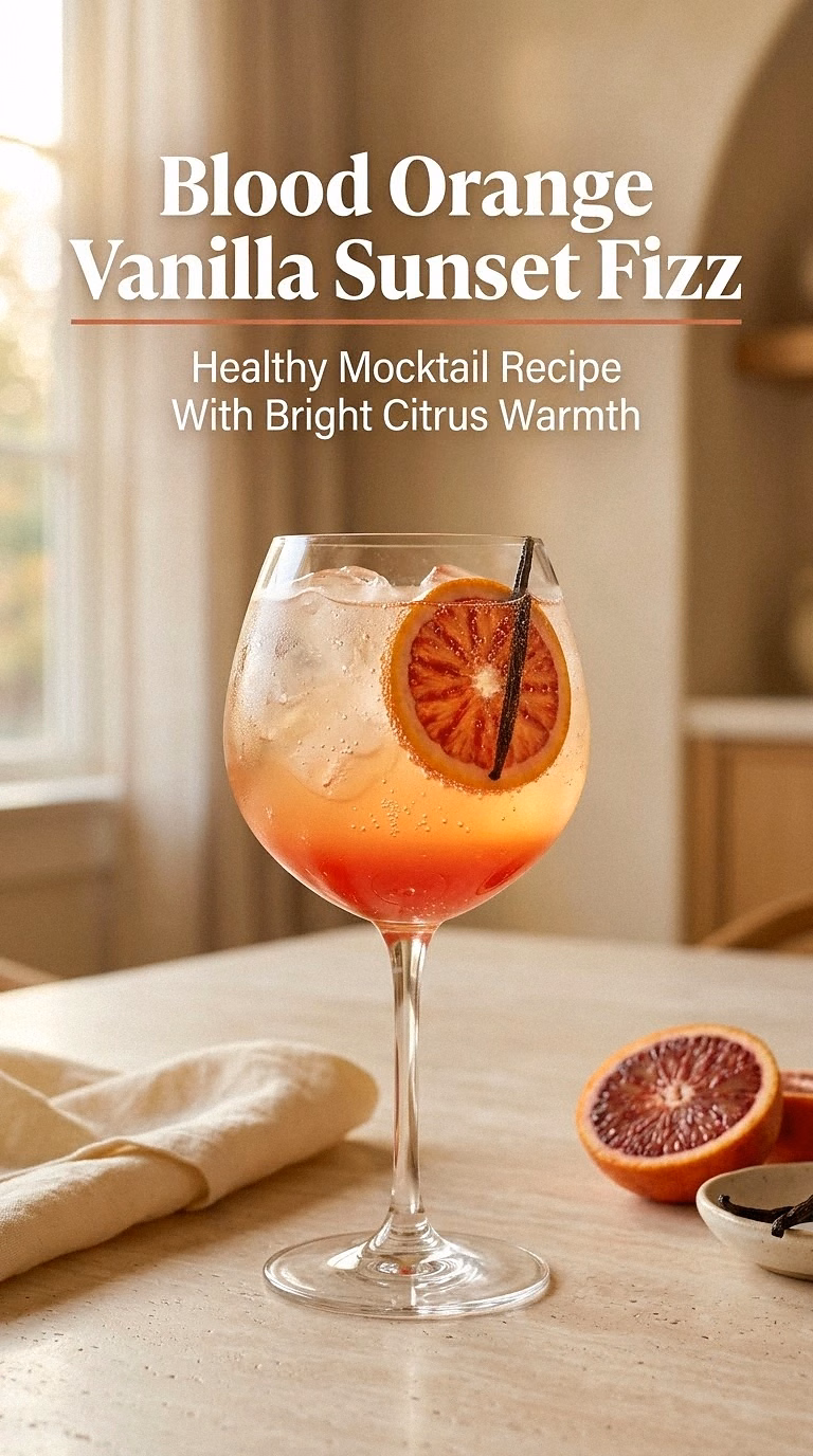Blood Orange Vanilla Sunset Fizz