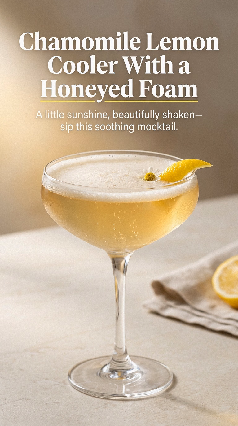 Chamomile Lemon Cooler With a Honeyed Foam