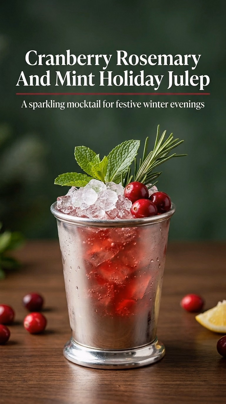 Cranberry Rosemary And Mint Holiday Julep