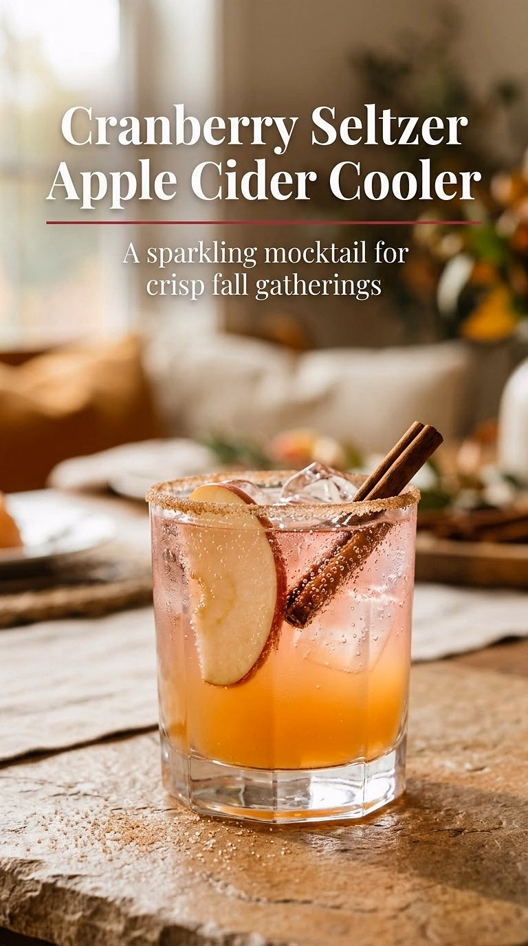 Cranberry Seltzer Apple Cider Cooler
