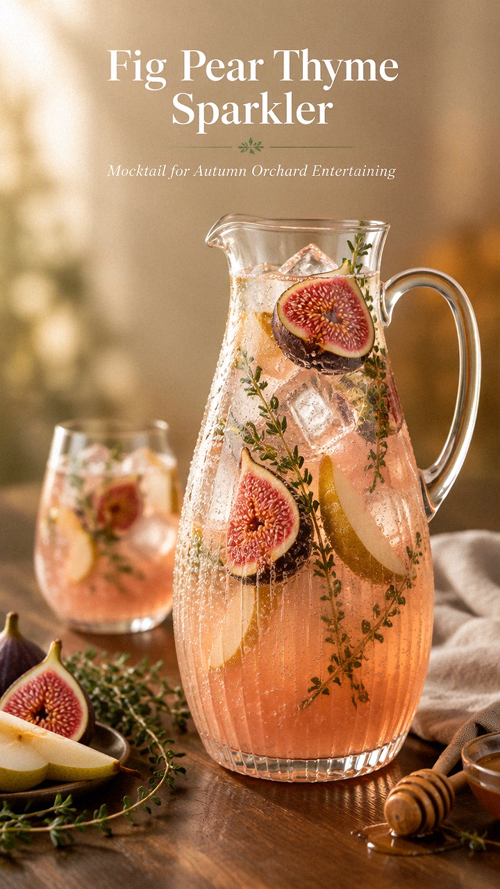 Fig Pear Thyme Sparkler