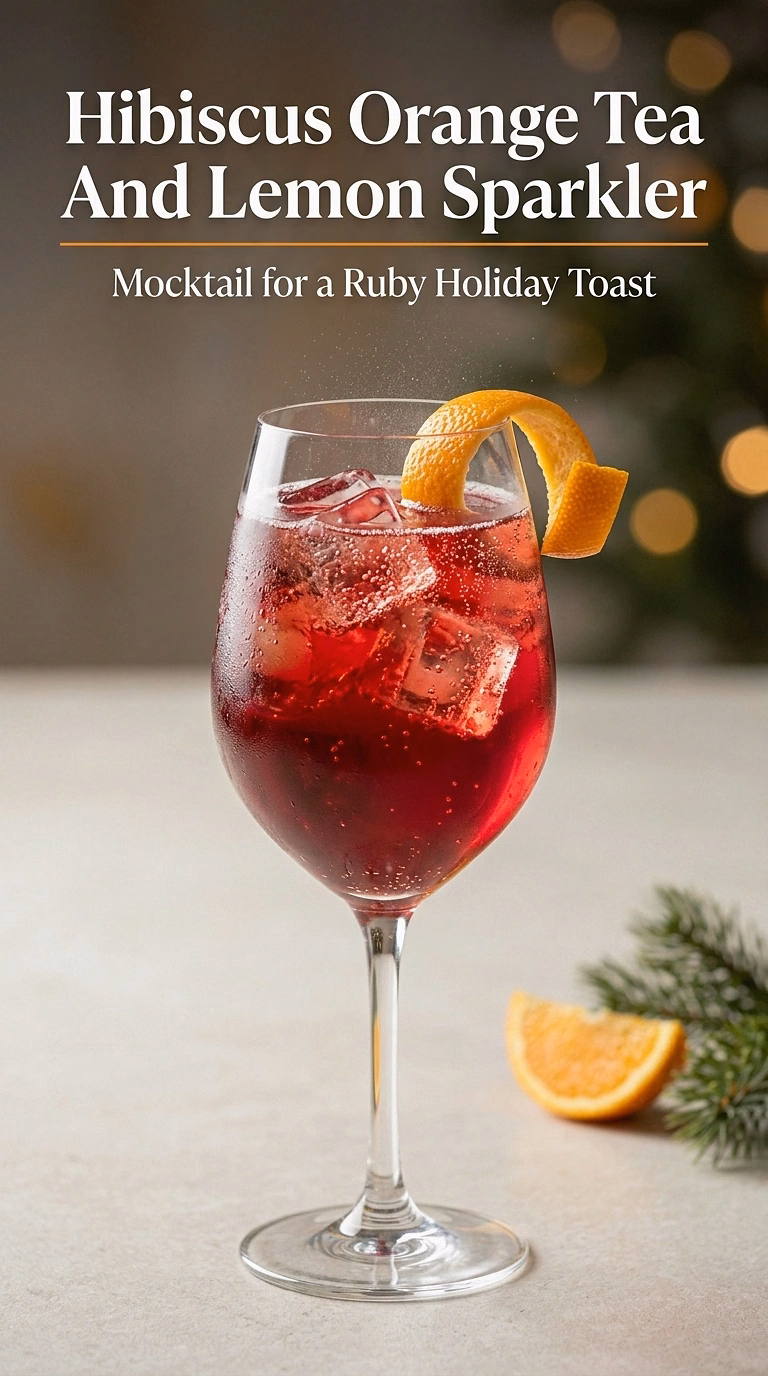 Hibiscus Orange Tea And Lemon Sparkler