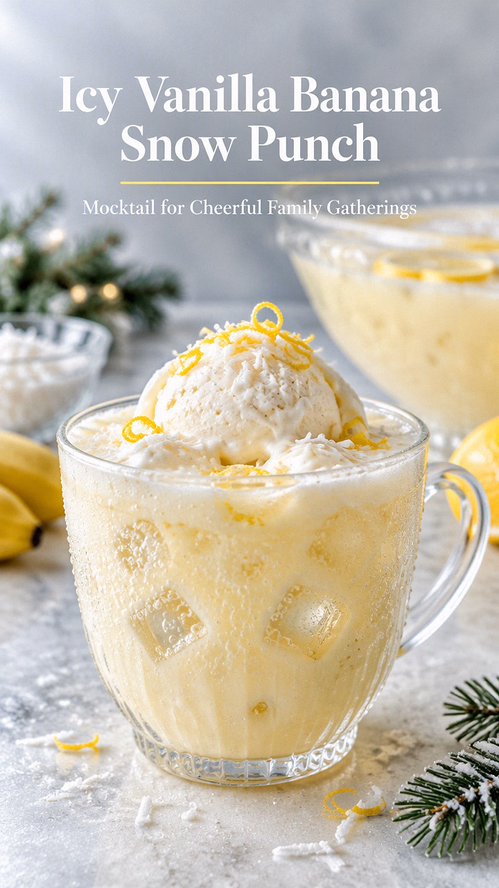 Icy Vanilla Banana Snow Punch