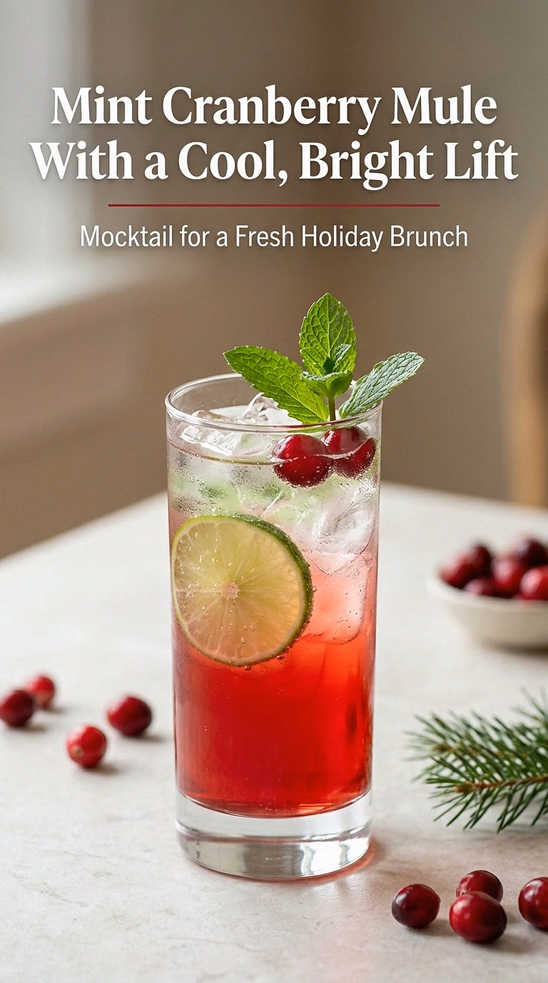 Mint Cranberry Mule With a Cool, Bright Lift