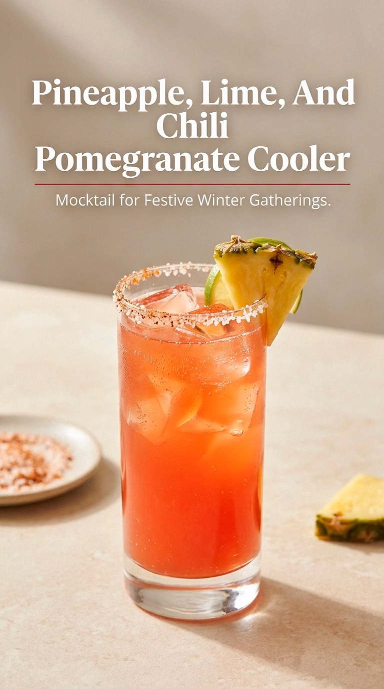 Pineapple, Lime, And Chili Pomegranate Cooler