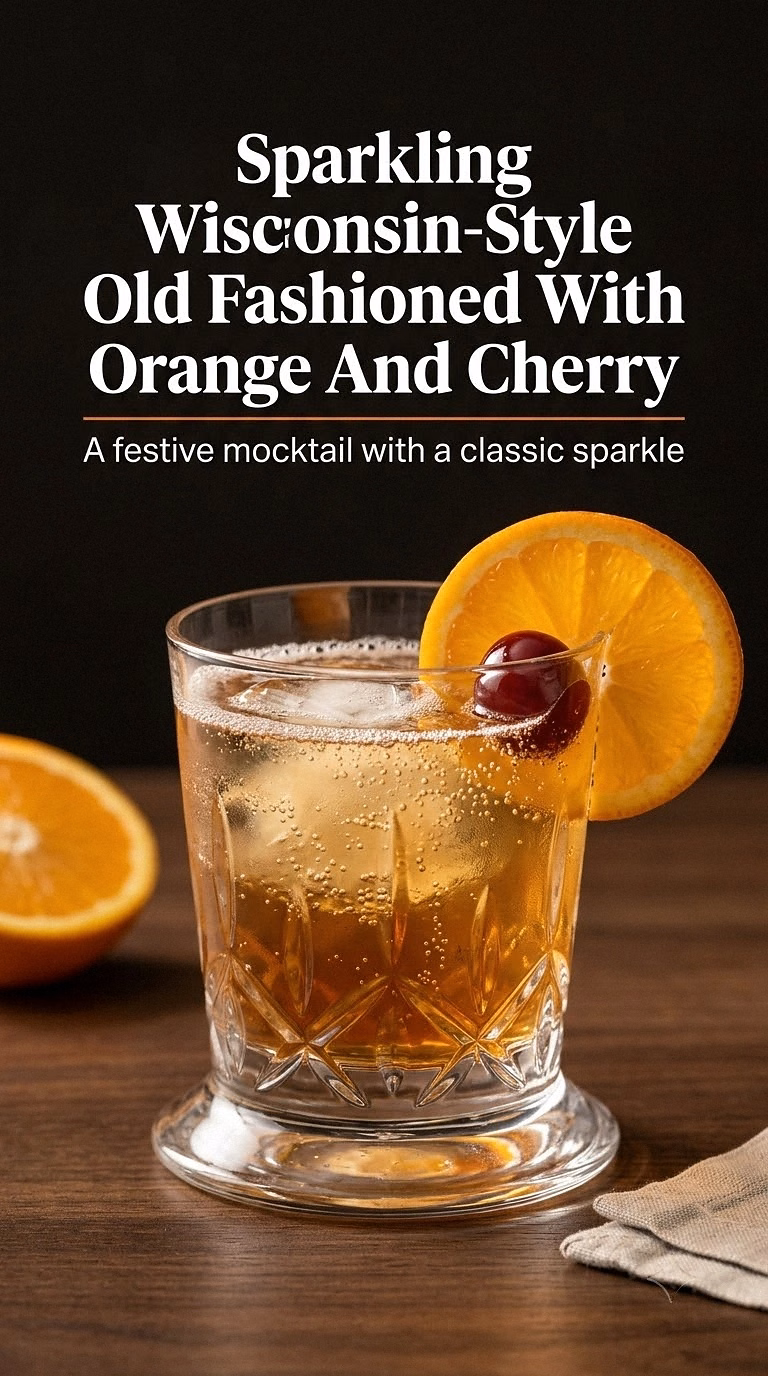 Sparkling Wisconsin-Style Old Fashioned With Orange And Cherry