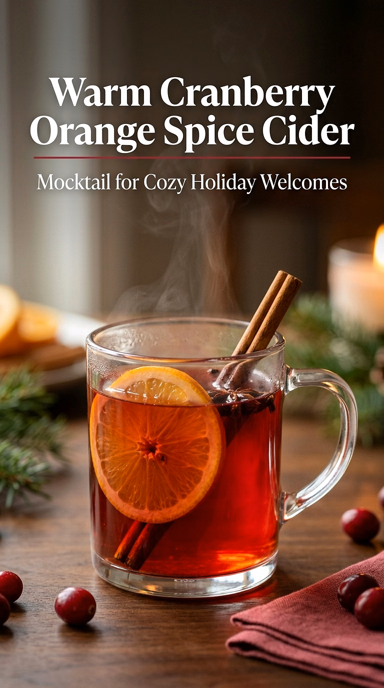 Warm Cranberry Orange Spice Cider