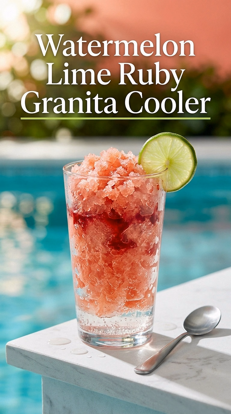 Watermelon Lime Ruby Granita Cooler