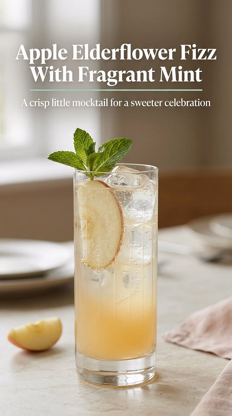 Apple Elderflower Fizz With Fragrant Mint