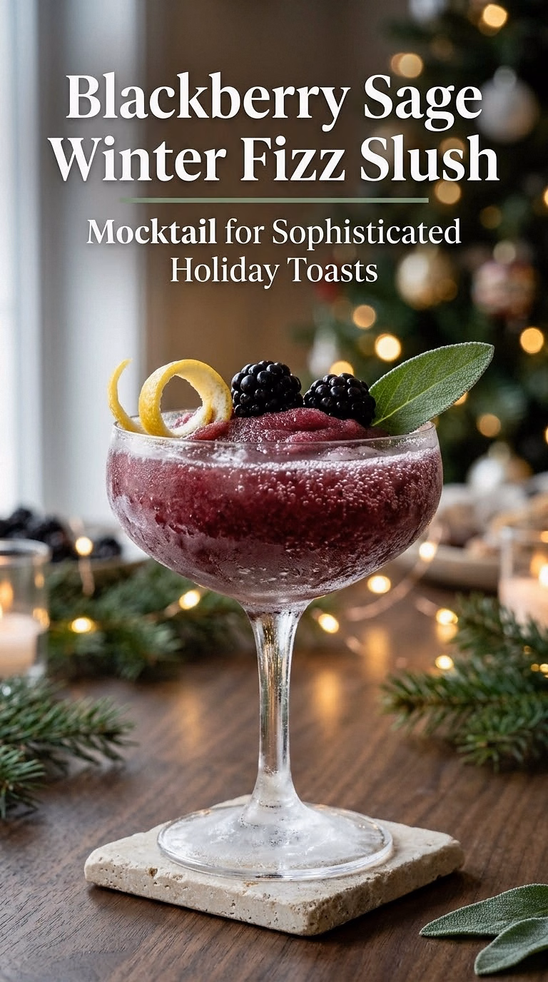 Blackberry Sage Winter Fizz Slush