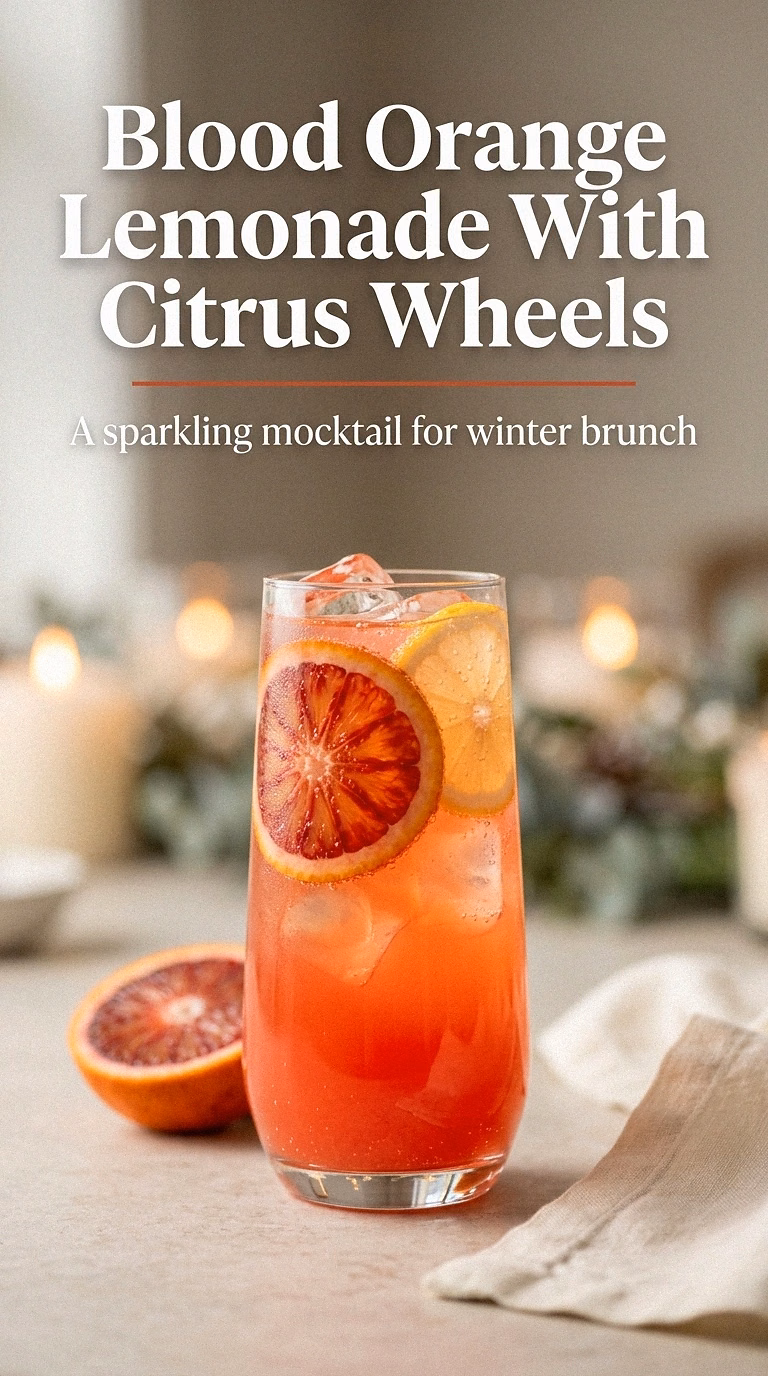 Blood Orange Lemonade With Citrus Wheels