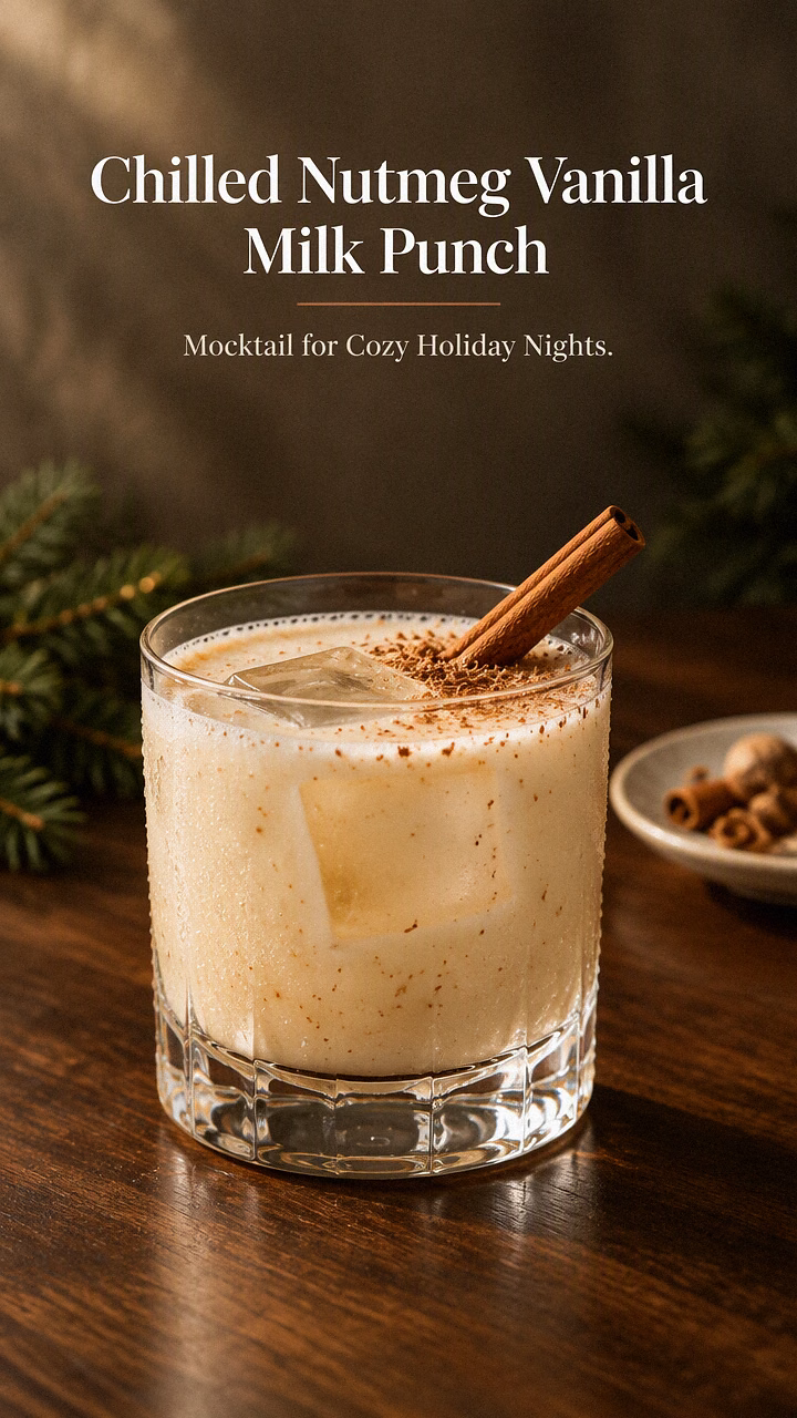 Chilled Nutmeg Vanilla Milk Punch