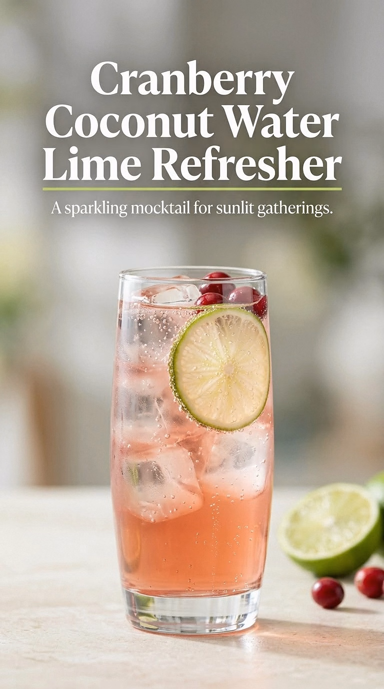Cranberry Coconut Water Lime Refresher