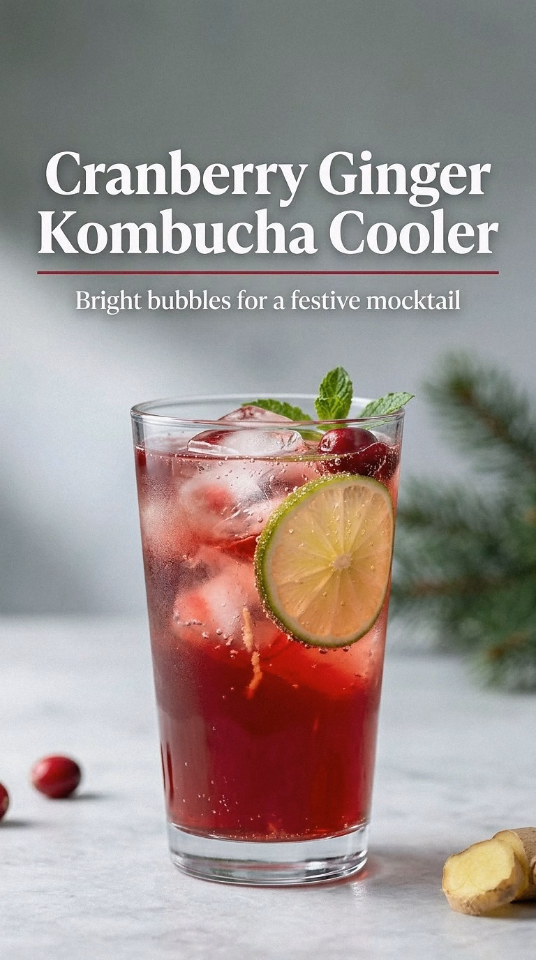 Cranberry Ginger Kombucha Cooler