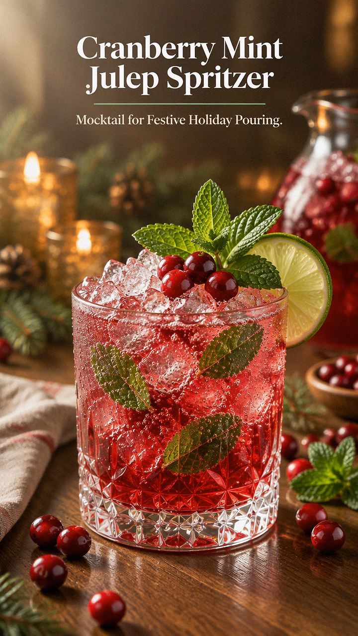 Cranberry Mint Julep Spritzer