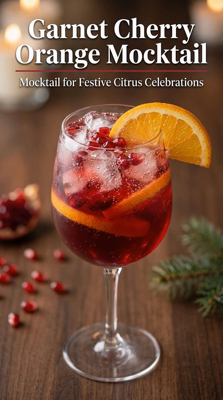 Garnet Cherry Orange Mocktail