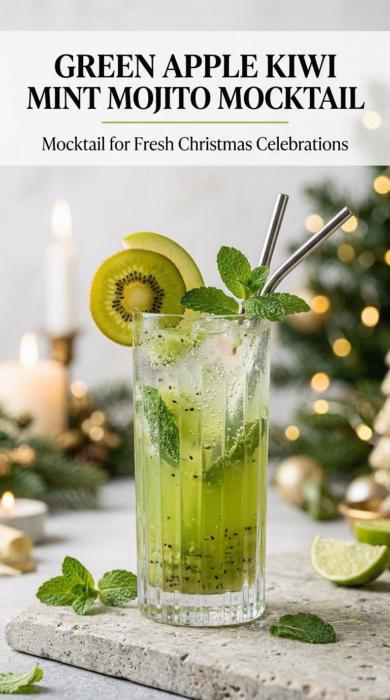 Green Apple Kiwi Mint Mojito Mocktail