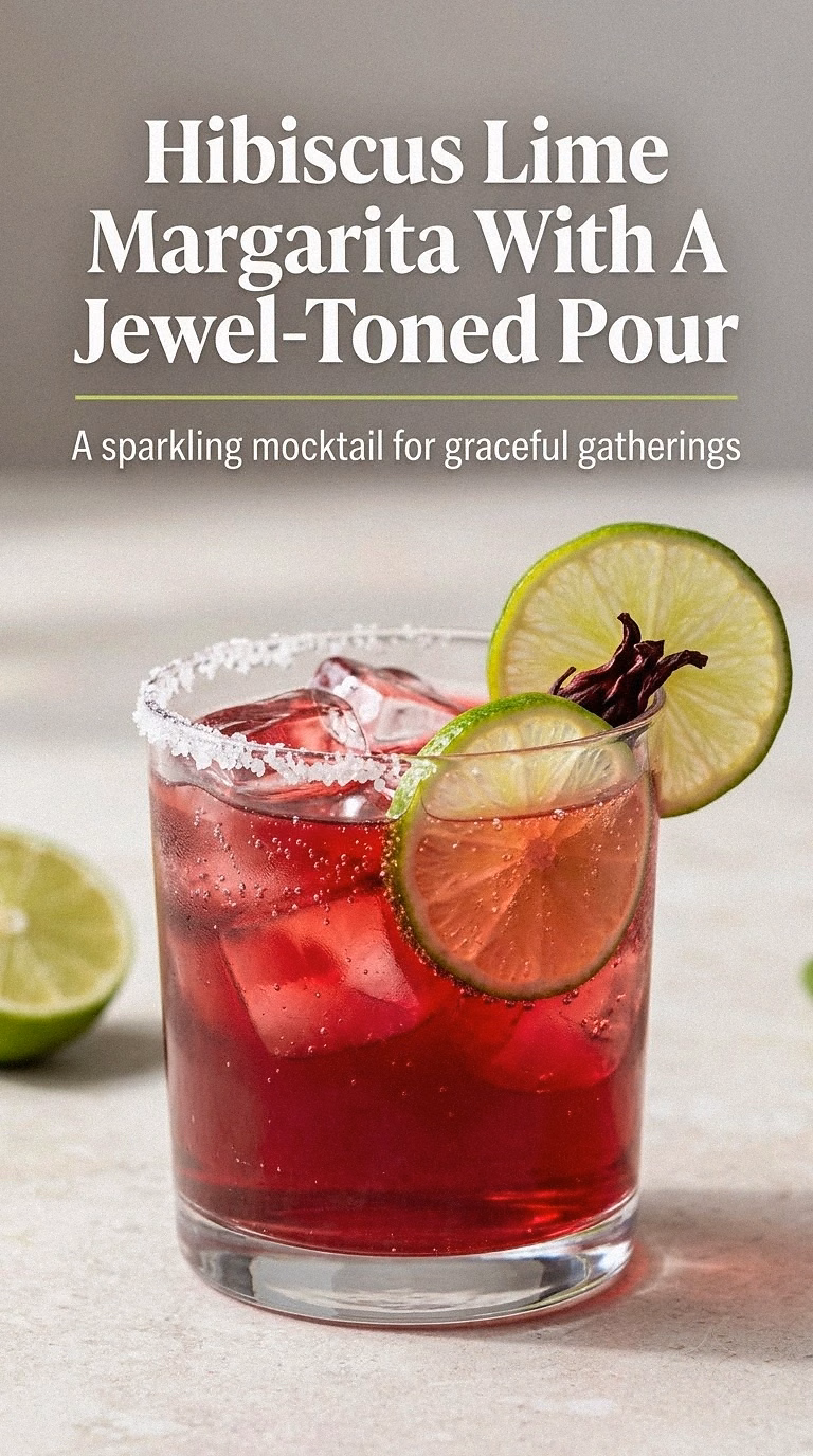 Hibiscus Lime Margarita With A Jewel-Toned Pour