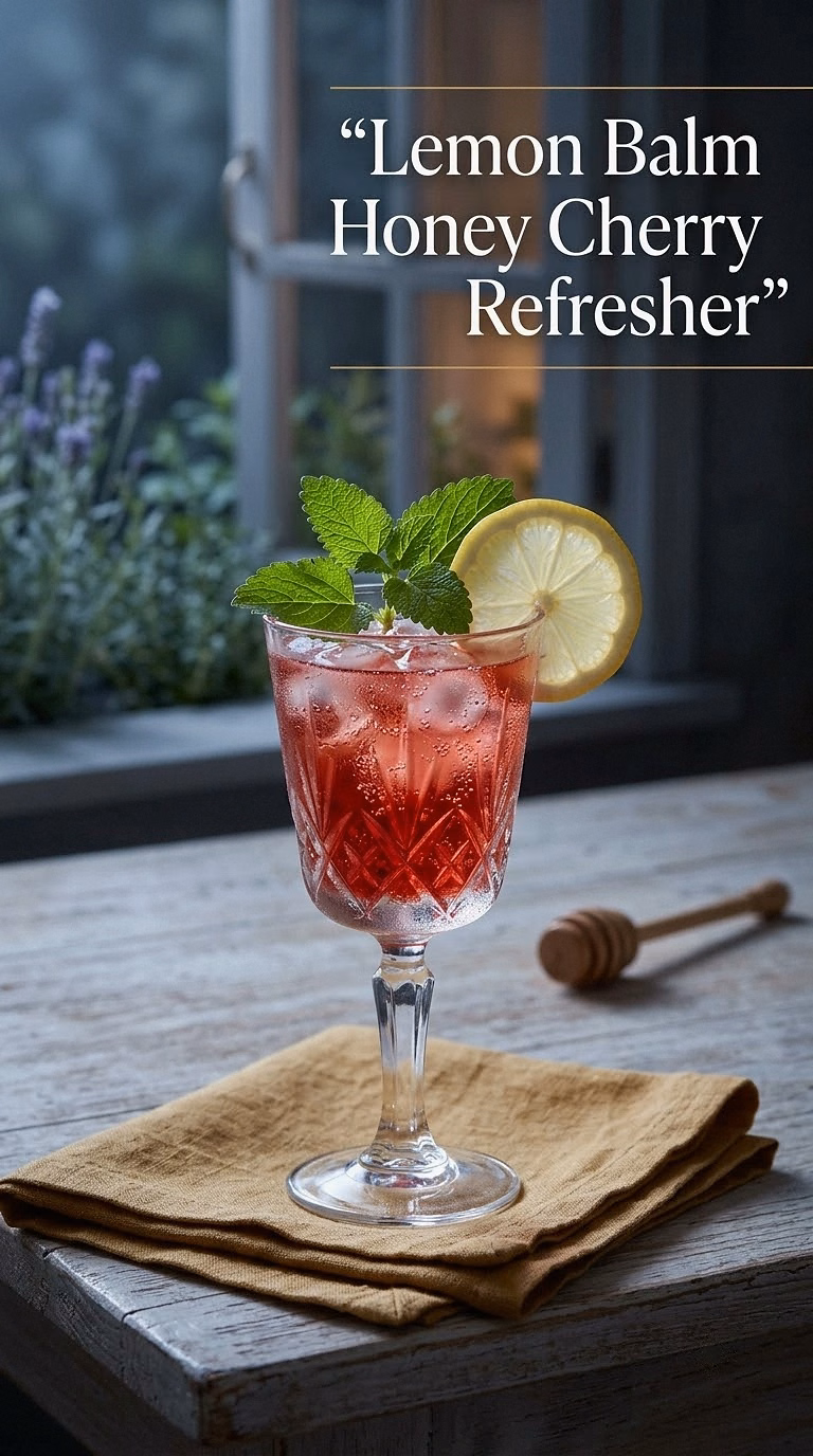 Lemon Balm Honey Cherry Refresher