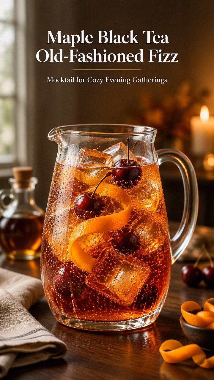 Maple Black Tea Old-Fashioned Fizz