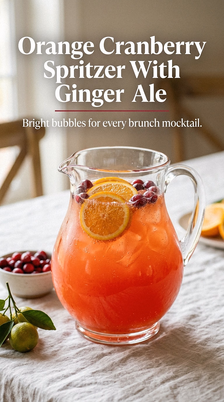Orange Cranberry Spritzer With Ginger Ale