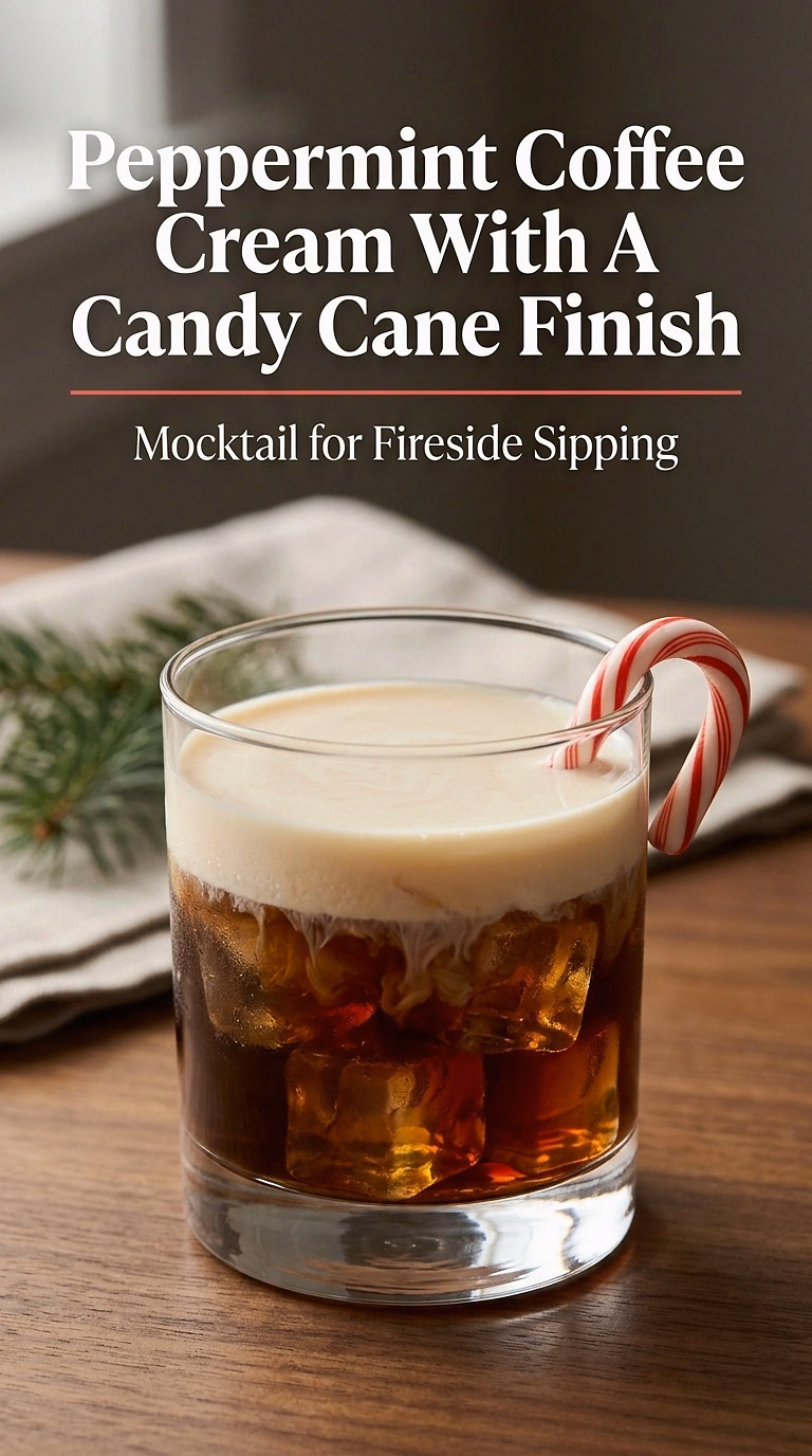 Peppermint Coffee Cream With A Candy Cane Finish